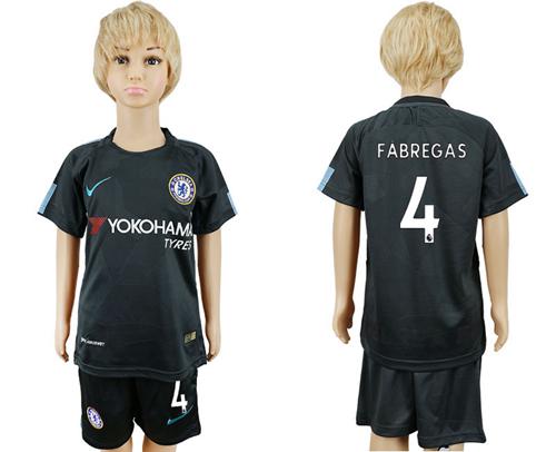 Chelsea #4 Fabregas Sec Away Kid Soccer Club Jersey - Click Image to Close